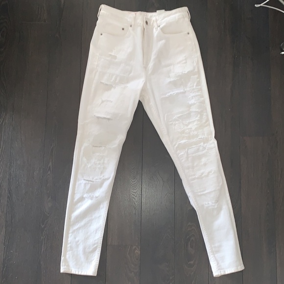 Distressed straight jeans - Picture 3 of 15